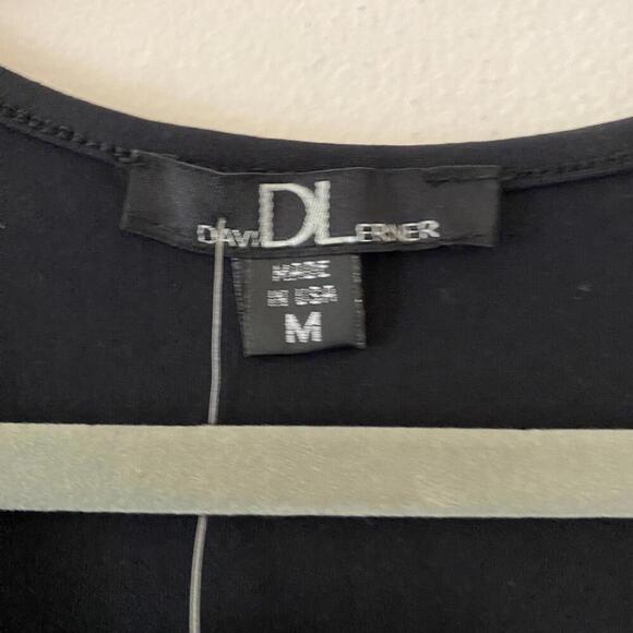 DAVID LERNER black bodycon scoop neck dress nwt - Picture 4 of 6